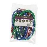 TURBOCAR - Set van 6 elastische spanners met haken (30 cm, 45 cm, 60 cm)