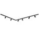 BRILONER - Rail complet pour système de rail, 6x spots GU10 pivotant, en forme de L, système de rail plafond, rail spot, plafonnier, spot, 3m, noir