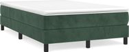 Boxspring Boxspring avec matelas velours vert foncé 120x200 cm