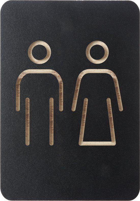 Europel Pictogrambord Man/Vrouw Zwart