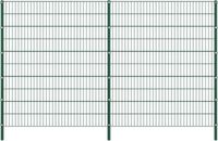 vidaXL Schuttingpaneel met palen, ijzer, 349x200 cm, groen