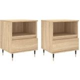 Icecat Tables De Chevet 2 Pcs Table De Chevet Chêne Sonoma 40x35x50 Cm Bois Ingénierie