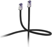 Flexline® Patchkabel cat. 6A S/FTP, korte Bauform, PIMF, zwart, 0,15m