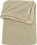 Meyco Baby Mini Knots Ledikant Deken - Sand - 100x150cm - 2.0 TOG - Fleece & Katoen