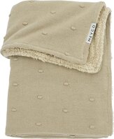Meyco Baby Mini Knots Ledikant Deken - Sand - 100x150cm - 2.0 TOG - Fleece & Katoen