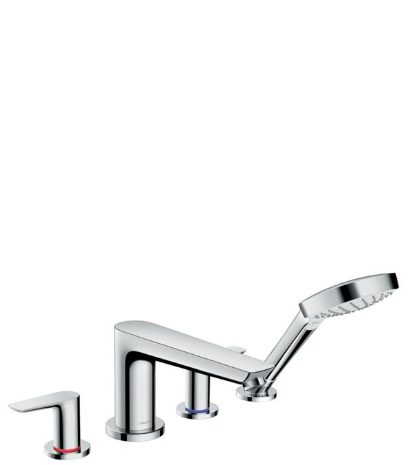 Hansgrohe Talis E afdekset 4 gats badrandcombinatie chroom