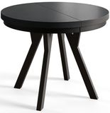 ALPİ Ronde Uitschuifbare Eettafel - Diameter 80-130 cm - Zwart