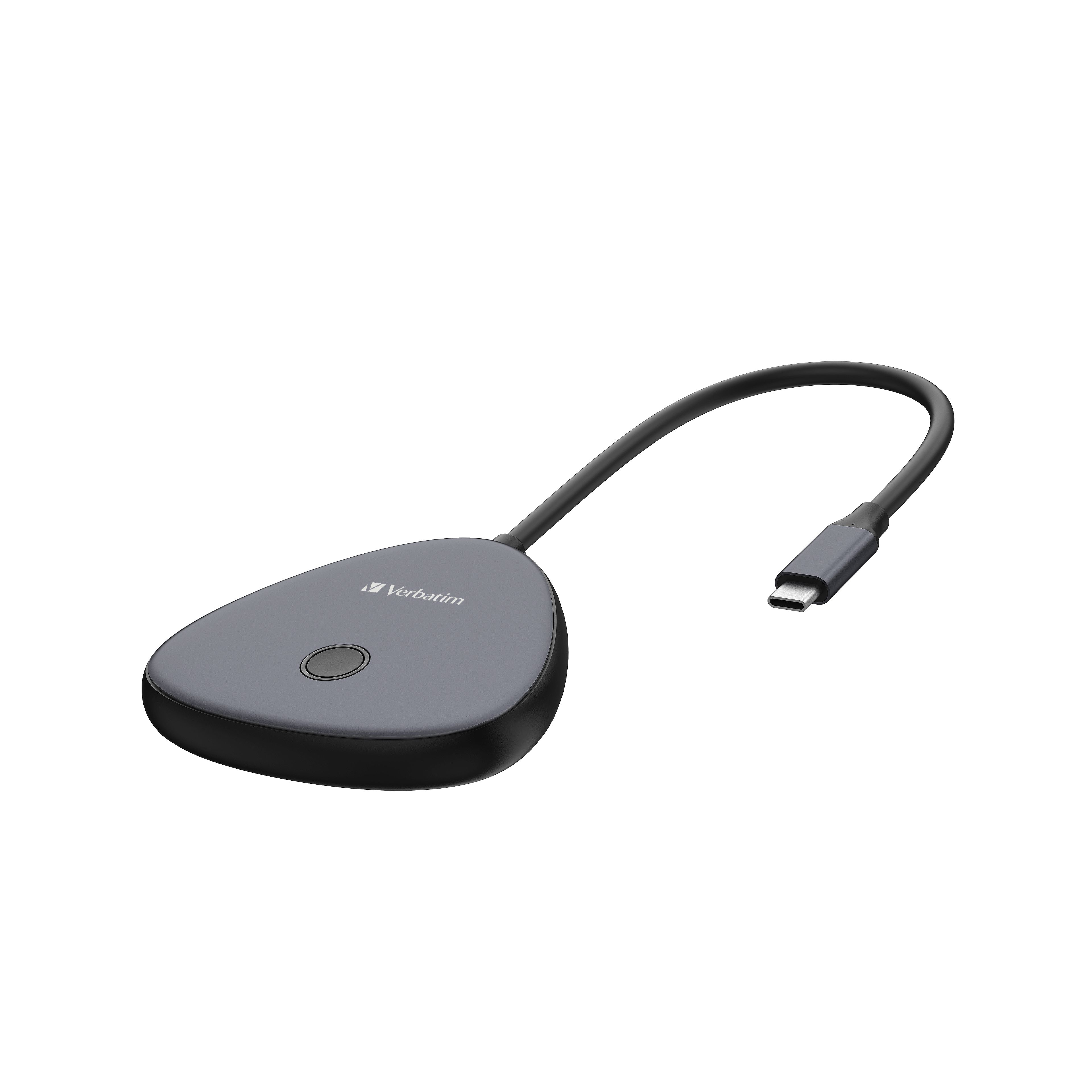 Verbatim Share My Screen 4K USB-C Draadloze Monitor Adapter met Hub - Zwart