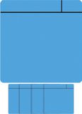 Smit Visual Supplies B.V. Magneet scrum - 75x75mm - lichtblauw - 5 stuks