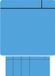 Smit Visual Supplies B.V. Magneet scrum - 75x75mm - lichtblauw - 5 stuks