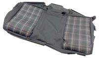 Volkswagen VW Golf 6 GTI, originele stoelbekleding achterbank, zwart met rode ruitpatroon