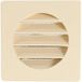 Nicoll – Grille d'aération VMC carrée avec moustiquaire – Pour tube PVC – Débit max 300m³/h – Extérieure, teinte pierre