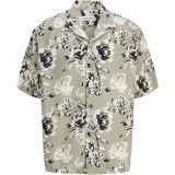 JACK & JONES JJJEFF MONOCHROME AOP RESORT SHIRT SS Hommes Viscose S Vetiver