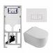Geberit QeramiQ Dely Swirl Toiletset - Suspendu - Réservoir encastré - Blanc brillant