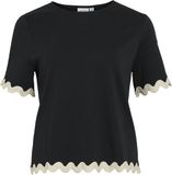 Vila T-shirt Vicalisa O-neck 2/4 Top 14106763 Black Beauty/birch Dames Maat - M