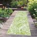 Tapis d'intérieur et d'extérieur durable avec un motif tropical vert, dimensions : 90 x 300 cm