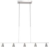 Steinhauer Hanglamp Vortex 3066ST Staal 5 lichts verstelbaar