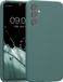 kwmobile étui de téléphone convient pour Samsung Galaxy A34 5G - Coque arrière en TPU avec revêtement en silicone - Étui de smartphone en nuit arctique