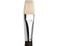 Winsor & Newton 5634012 Azanta Plat Penseel Varkenshaar Zwart/Wit Nr. 12