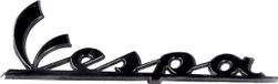 Vespa Emblème "Vespa" en lettres, couleur anthracite, référence 672060, pour scooters Vespa ET2 50 2 temps et LX 50