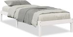 vidaXL Bedframe extra lang zonder matras grenenhout wit 100x210 cm