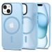 Tech-Protect Coque iPhone 15 Magmat - Compatible MagSafe - Bleu Ciel / Translucide