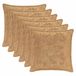 vidaXL Kussensloop 6 st houten taupe 50 x 50 cm nep konijnenbont