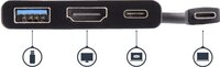 StarTech USB-C Multiport Adapter - HDMI, USB 3.0, 60W PD - Black