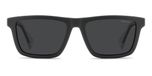 Polaroid PLD D590/C O6W 16 55 (clip-on) Lunettes De Soleil Homme Gris Rectangles Gris 55mm