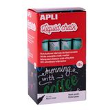 APLI 18038 - Vloeibare krijtstift ronde punt 5,5 mm pastelgroen 12 u.
