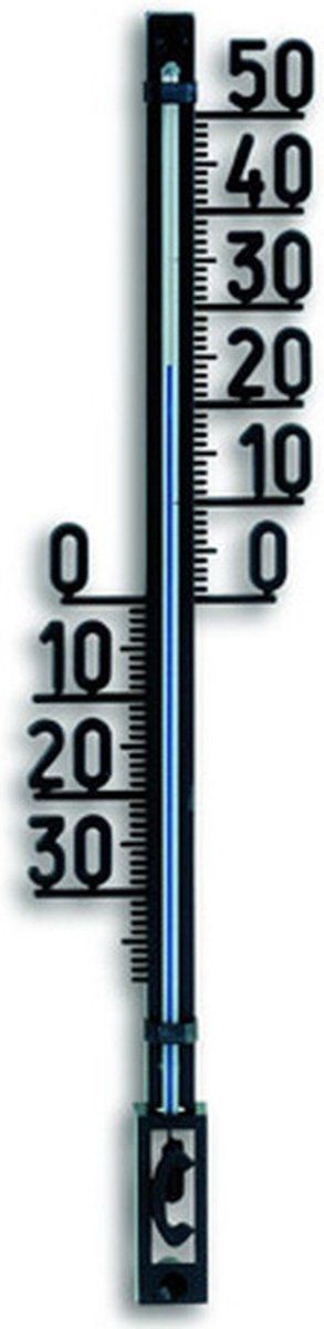 Ubbink Binnen/buiten thermometer kunststof 6,5 x 28 cm - Zwart