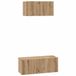vidaXL Tv-meubelset - 2 stuks - Artisan Eiken Bewerkt Hout