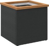 vidaXL Plantenbak 40x40x40 cm poly rattan zwart