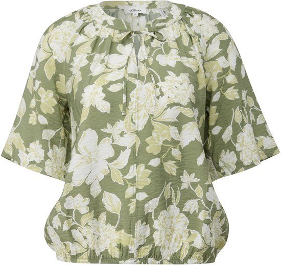 s.Oliver Gebloemde Blouse Groen