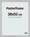 yd. Cadre pour affiche 38x52 cm MDF Argent Mat Parma