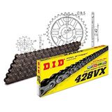Kettingset DID Kettingset staal 428VX / 90 clipslot voor Dinli DL603 Helix DL601 T-Rex 50/100 cc