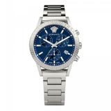 Versace VEKB00522 Vrouwen Horloge Roestvrij Staal Zilver Blauw