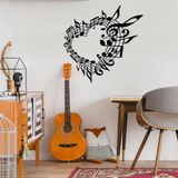 Stijlvol zwart decoratief metalen wandaccessoire, 68 x 70 cm