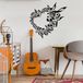 Stijlvol zwart decoratief metalen wandaccessoire, 68 x 70 cm