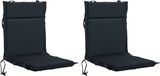 vidaXL - 2-delige - hoogrugkussen - GEMERT - 2 pcs - 100% Polyester - Donkerblauw