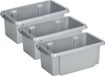Sunware Opslagbox Nesta - 6x - kunststof - 7L - grijs - 38 x 21 x 14 cm - stapelbaar