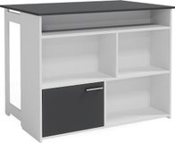 Vicco Dominic Bartafel – 116 x 37 cm 4x open vakken en 1x deur Antraciet/wit