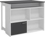 Vicco Dominic Bartafel – 116 x 37 cm 4x open vakken en 1x deur Antraciet/wit