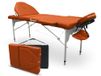 QUIRUMED Inklapbare ligstoel van aluminium Pro 186 x 66 cm met opklapbare rugleuning oranje