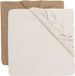 Jollein Hoeslaken Ledikant Jersey Hazel/Oatmeal 60x120cm 2-pack