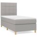 vidaXL Boxspringbed met matras, gris clair, 100x200 cm, gestoffeerd