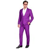 Widmann - Kostuum Mr. Purple, paars pak, jas en broek, Showman, Disco Fever, Casino themafeest