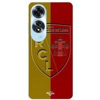 Maniacase Etui Oppo A60 RCL LENS Logo geel en rode achtergrond