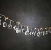 Luca Lighting Crystal Silver LED Christmas Light Chain 10 Warm White Bulbs 1 Meter