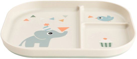 Done By Deer Foodie Compartment Plate Celebration Sand